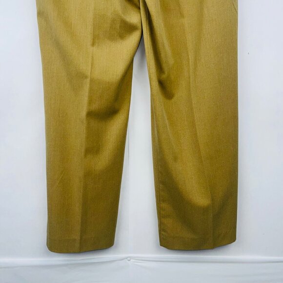 Liz Claiborne Kylie High-Waisted Mustard Yellow Tailored Pants With Back Pockets - Picture 5 of 10